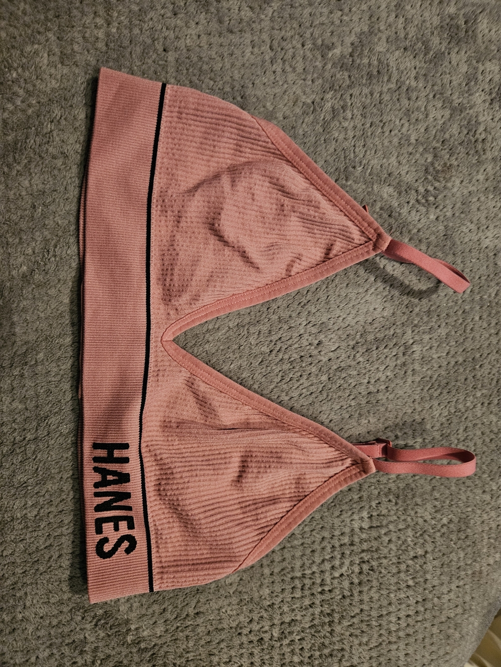 Hanes Pink Seamless Bralette with Logo Band